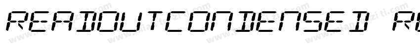 ReadoutCondensed Regular字体转换